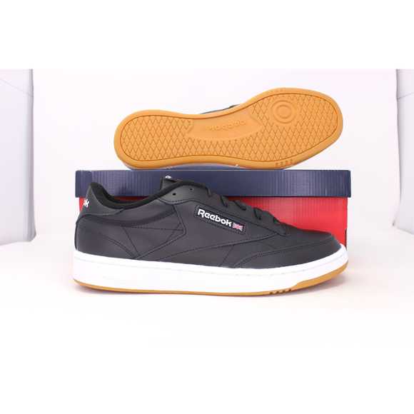Men's Reebok Club C 85 Black/White AR0458 - Picture 3 of 8